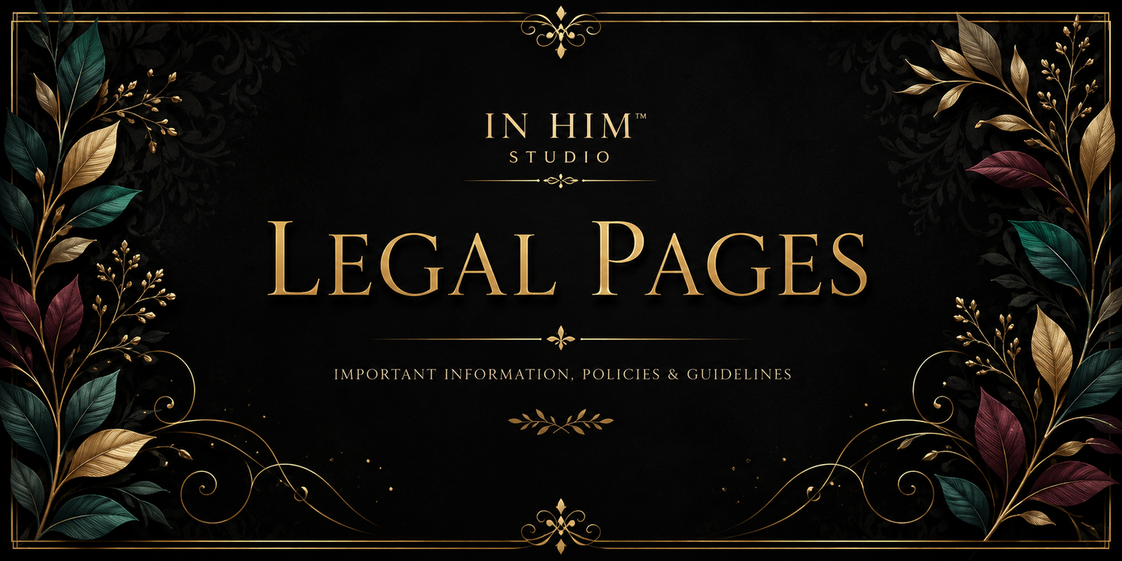 In Him Studio's Legal Information