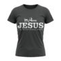 In Him® Jesus, Acts17:28, White Registered Trademark Design on a Charcoal, Round Neck, Woman's Classic T-Shirt