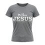 In Him® Jesus, Acts17:28, White Registered Trademark Design on a Grey, Round Neck, Woman's Classic T-Shirt