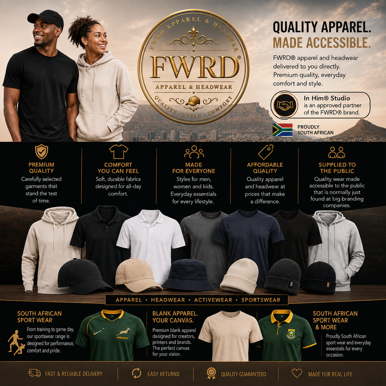 FWRD® Apparel and Headwear - In Him® Studio (Informative and Decorative)