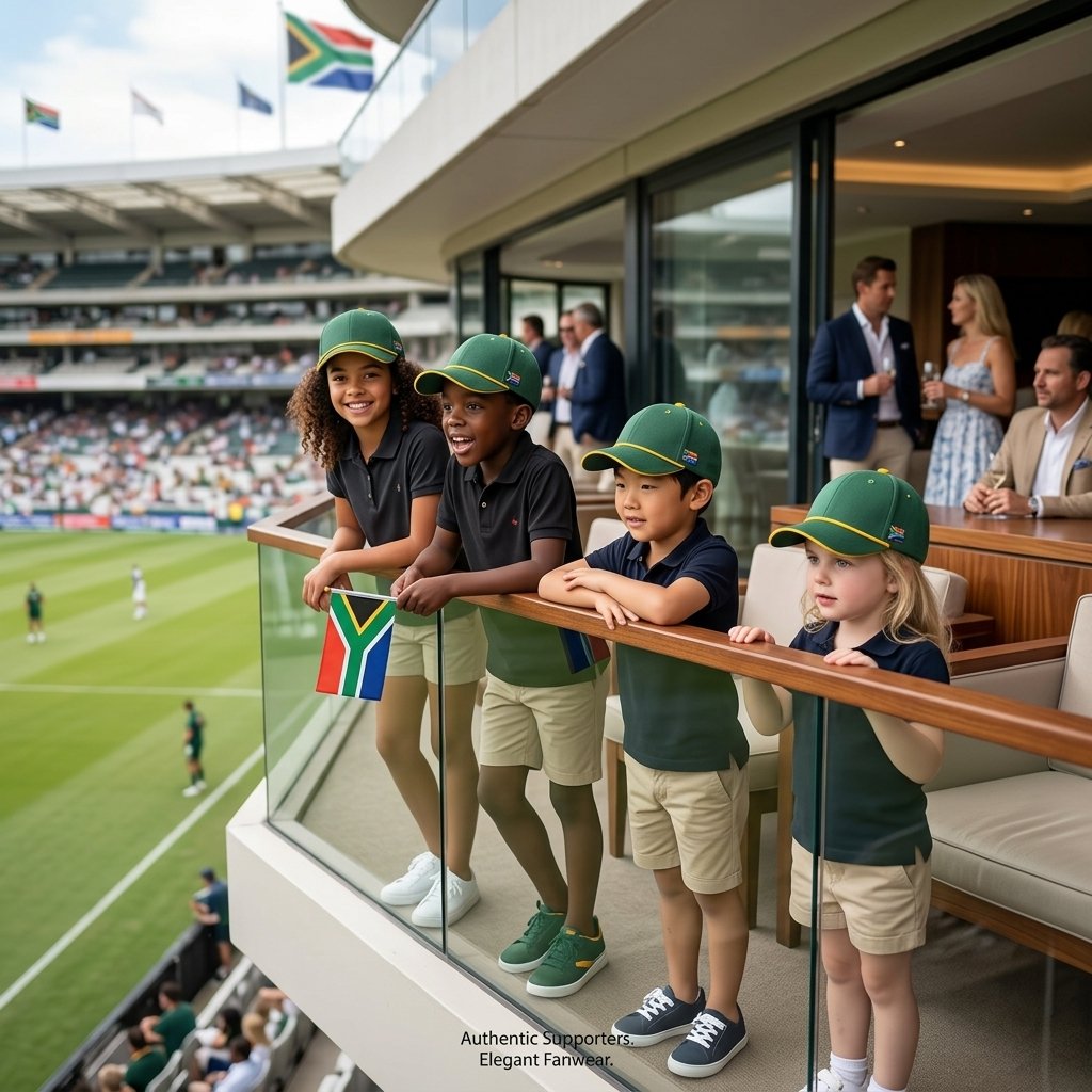 Kids SA Spirit Cap-Lifestyle event with kids wearing the cap - Product