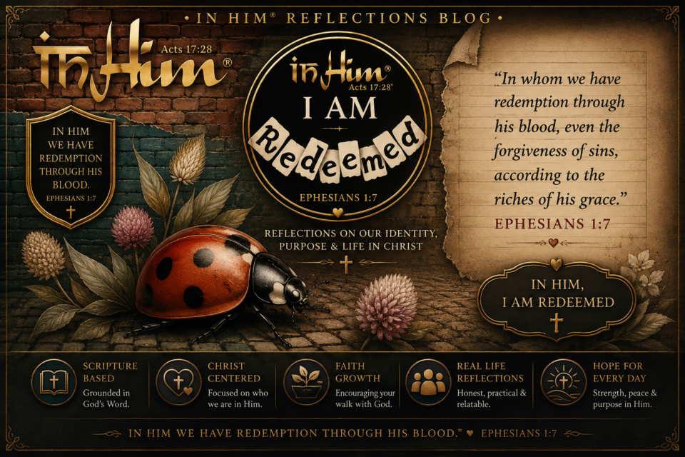 In Him® I am Redeemed - Ephesians 1:7 -Reflections Blog - In Him® Studio