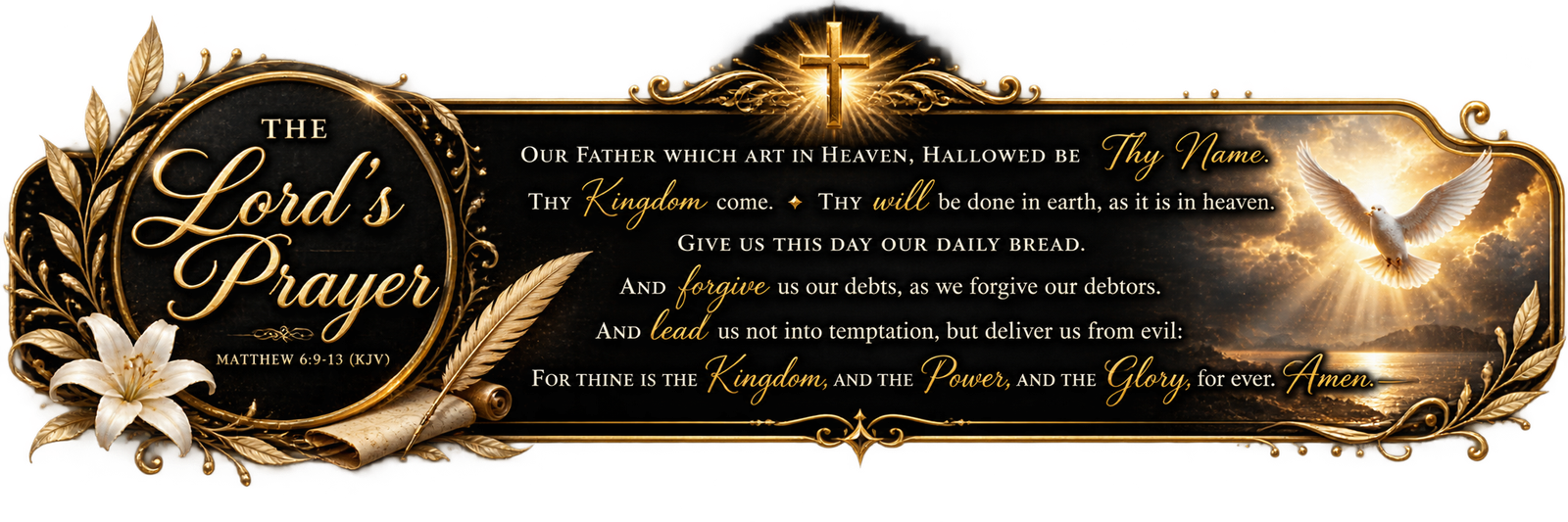 In Him® Studio - The Lords Prayer - Dedication (Informative and Decorative)