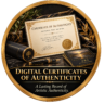 Digital Certificates of Authenticity (COA)