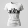 In Him Black Signature Collection - Womans Classic White T-Shirt with a Black Design - Product