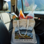 Beige Graphic Tote Bag with a view of Table Mountain fromBlaauwberg Beach with sand dunes and flora as well as the vastness of the Atlantic Ocean in Cape Town, South Africa - Tabletop Serenity by René Tesner - Product (Informative)